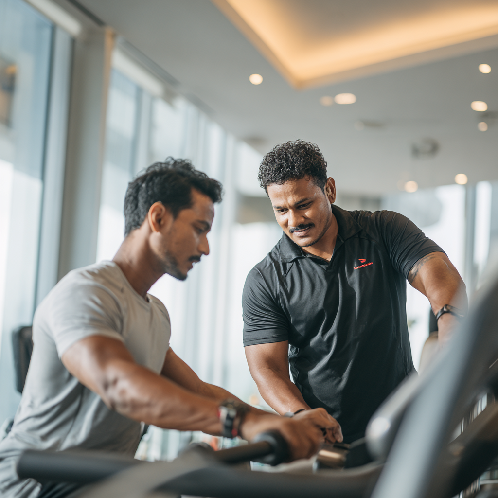 Treino de força com halteres